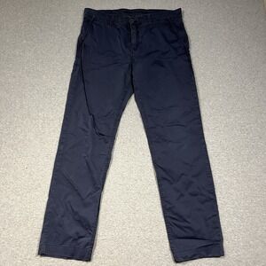 Mac Jeans Pants Mens 34x34 (Fit 34x32) Blue Chino Lenny Stretch Slim Straight